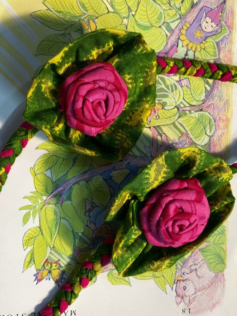 Buy Upcycled Rose Flower Braided Rakhi - Adult/ Kids | Shop Verified Sustainable Products on Brown Living