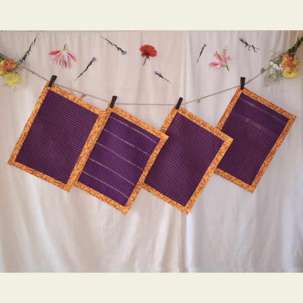 Upcycled Table Mat I Can Do Two Things- Violets | Verified Sustainable Table Essentials on Brown Living™