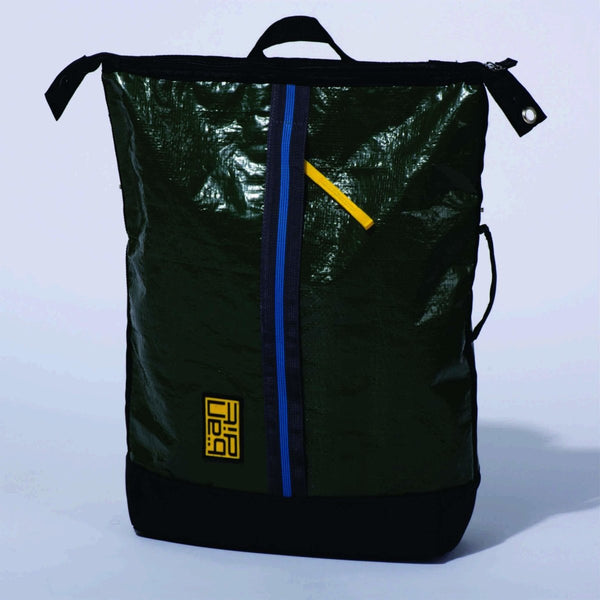 Buy Upcycled Tarpaulin Laptop Backpack - Green | Shop Verified Sustainable Backpacks on Brown Living™
