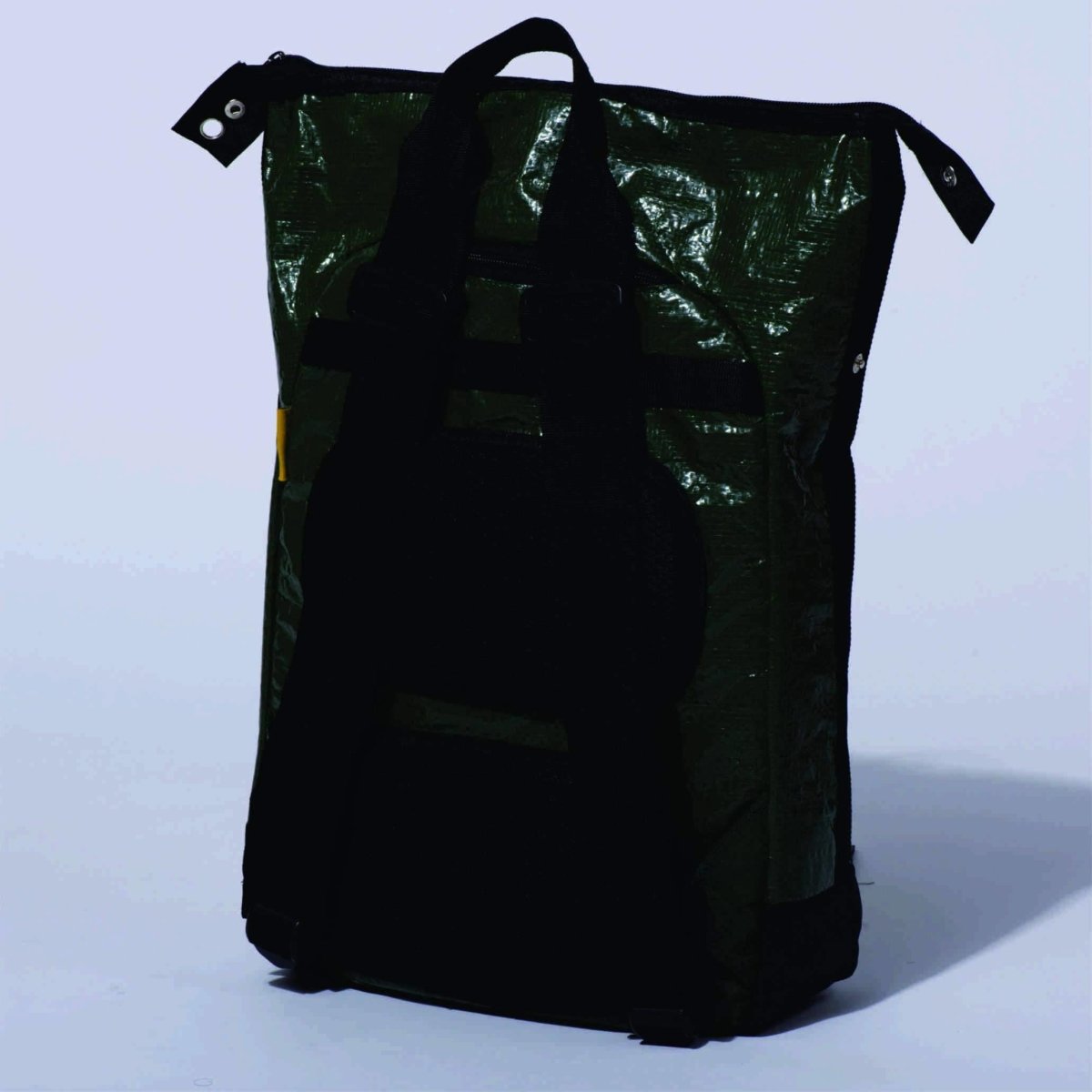 Upcycled Tarpaulin Laptop Backpack - Green | Verified Sustainable by Brown Living™