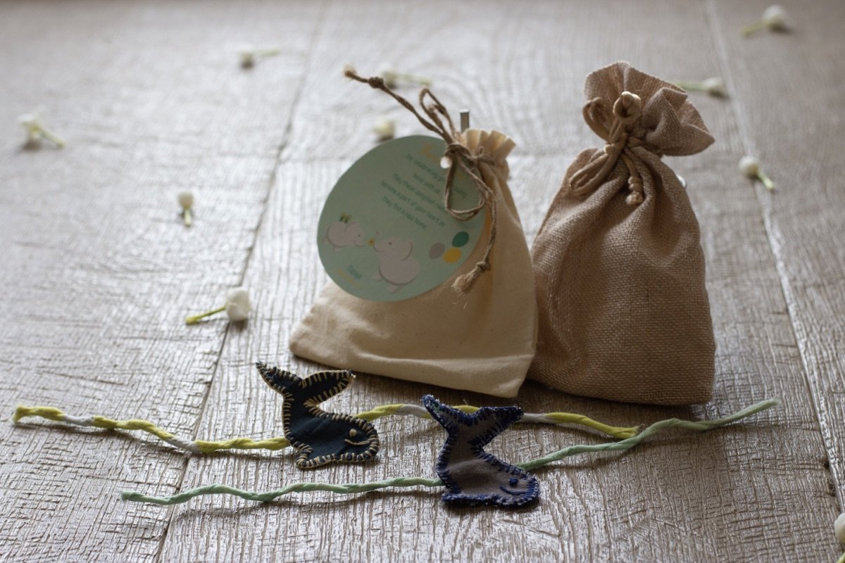 Upcycled Whale Hand Embroidered Kids Rakhi | Verified Sustainable by Brown Living™