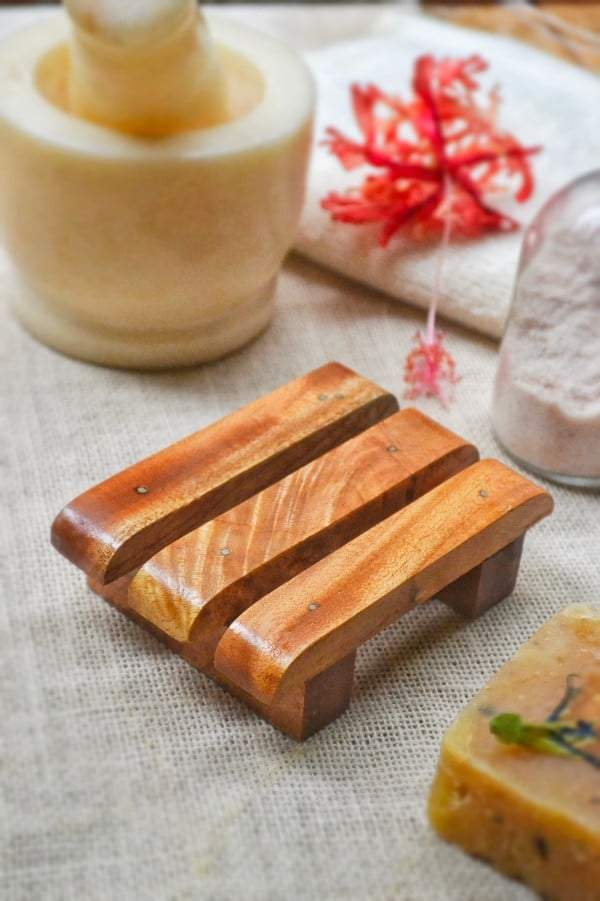 Upcycled Wooden Soap Dish - Pack of 2 | Verified Sustainable by Brown Living™