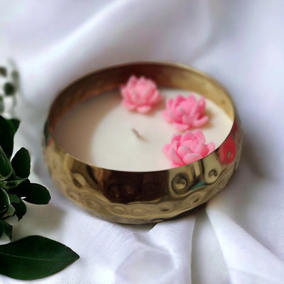 Urli Lotus Soy Wax Candle – Candles & Fragrances on Brown Living™. SKU: BL_ASC_24 - 8. Img 3.