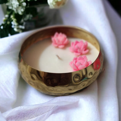 Urli Lotus Soy Wax Candle – Candles & Fragrances on Brown Living™. SKU: BL_ASC_24 - 8. Img 5.