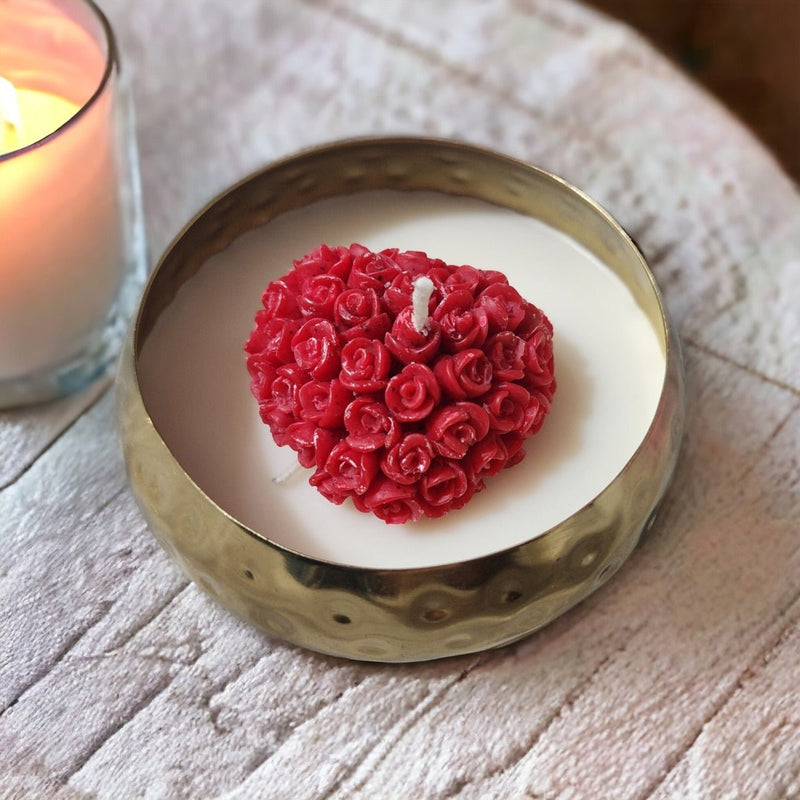 Urli Rose Heart Soy Wax Candle | Verified Sustainable Candles & Fragrances on Brown Living™