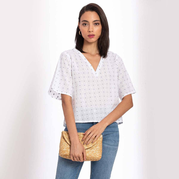 Buy V Neck Top | Shop Verified Sustainable Products on Brown Living