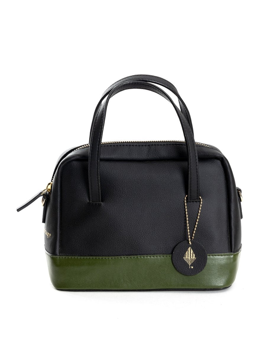 Vanadey (Black & Green) | Women's Bag made with Cactus Leather | Verified Sustainable by Brown Living™