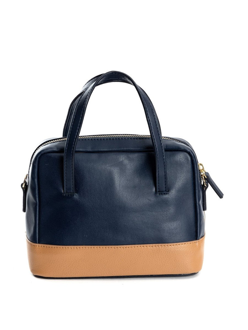 Buy Vanadey (Navy blue & Caramel) | Women's bag made with Cactus Leather | Shop Verified Sustainable Products on Brown Living