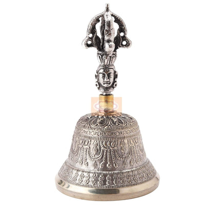 Vastu Feng Shui Spiritual Brass Tibetan Singing OM Bell | Verified Sustainable by Brown Living™