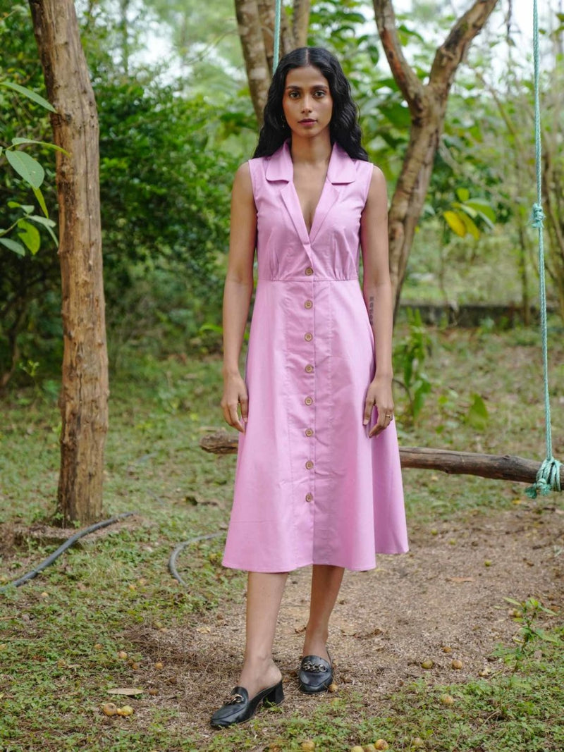 Buy Venn dress | Purple dress | Made with organic cotton | Shop Verified Sustainable Womens Dress on Brown Living™