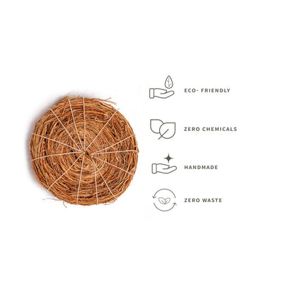 Vetiver Scrubber (Natural Loofah) - Set of 3 | Verified Sustainable by Brown Living™