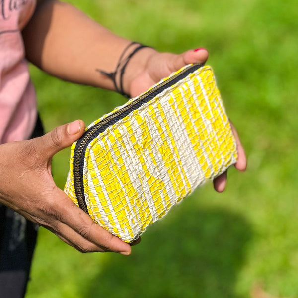 Buy Vibrant Organizer Zip Bag | Small Size | Travel friendly | Light weight | Washable | Upcycled from plastic wrappers | Shop Verified Sustainable Products on Brown Living
