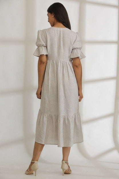 Vintage Vibes Striped Hemp Dress | Verified Sustainable by Brown Living™