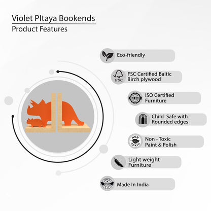 Violet Pitaya Bookends | Verified Sustainable by Brown Living™