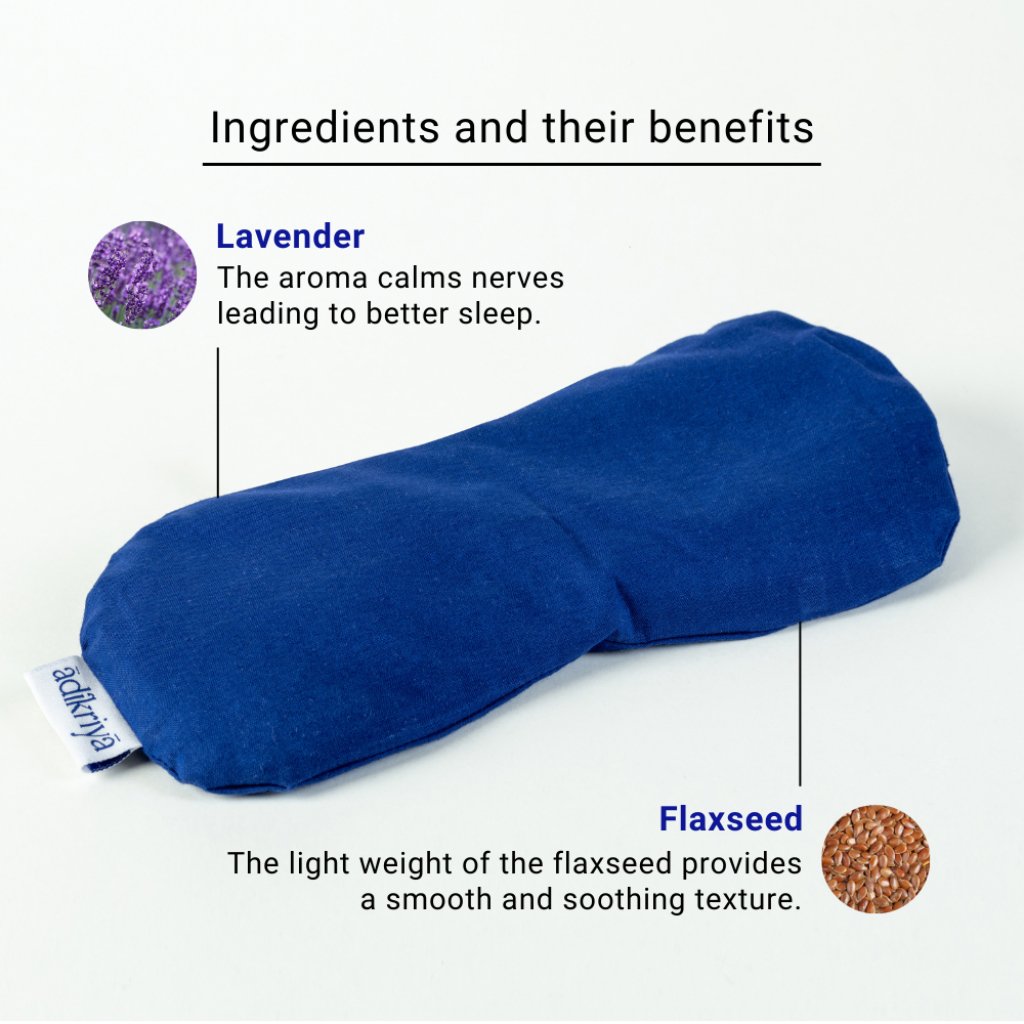 Viśrantī Eye Pillow - Flaxseed & Lavender Buds | Verified Sustainable by Brown Living™