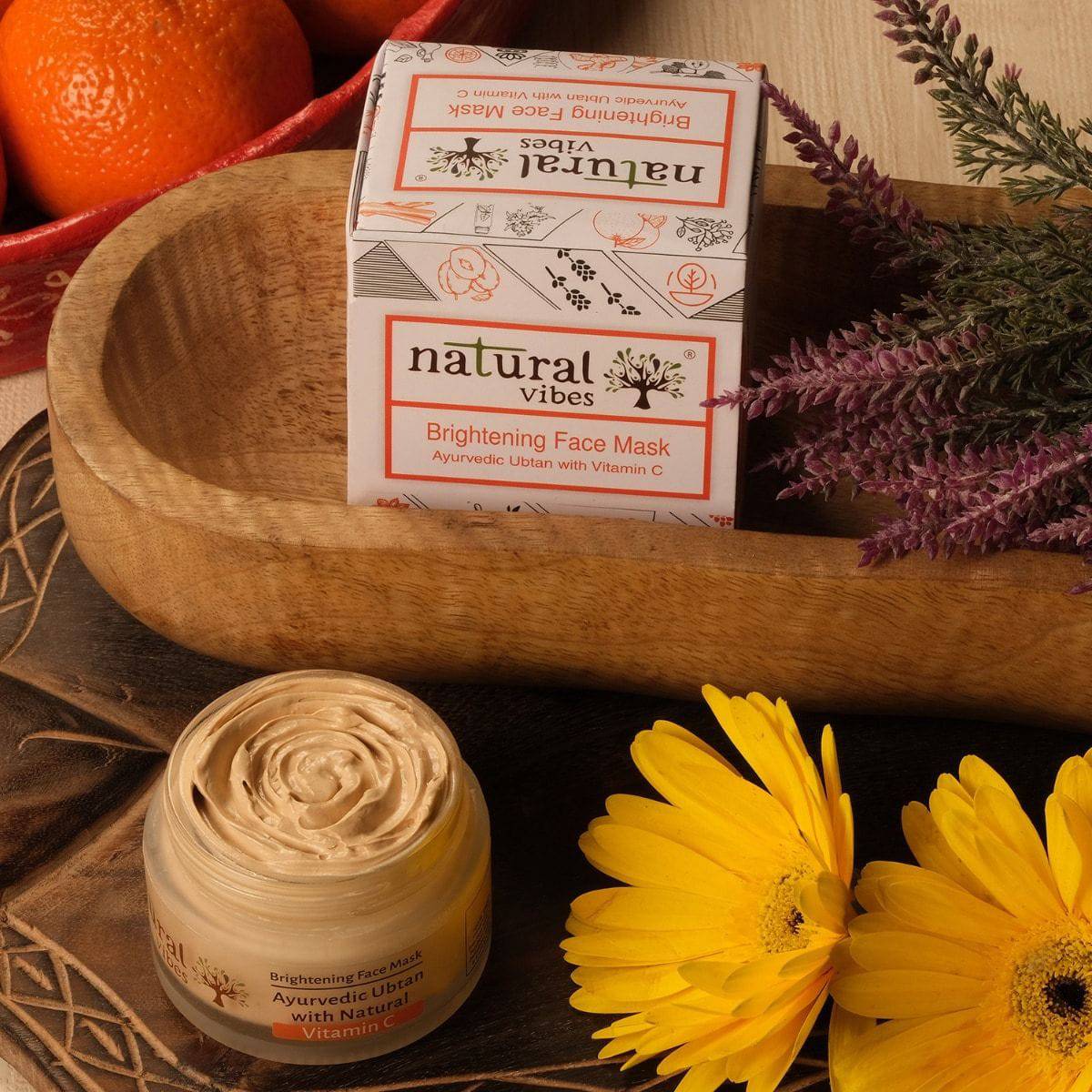 Vitamin C Brightening Face Pack 50g – Face Pack by Natural Vibes available on Brown Living™. . SKU: 063 - 01384 - NV_vita_c_brightening_face_mask_50g. Img 4.