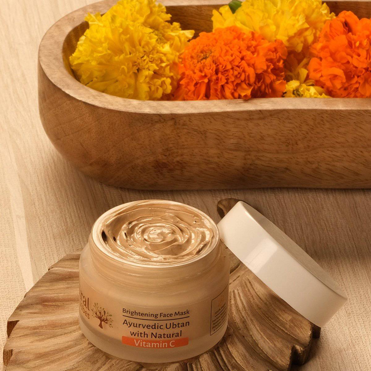 Vitamin C Brightening Face Pack 50g – Face Pack by Natural Vibes available on Brown Living™. . SKU: 063 - 01384 - NV_vita_c_brightening_face_mask_50g. Img 1.