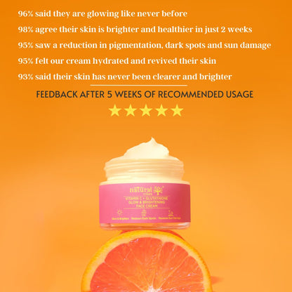Vitamin C + Glutathione Glow Day & Night Cream 50 g – Face Cream by Natural Vibes available on Brown Living™. . SKU: NV_vita_gluta_cream_50g. Img 5.