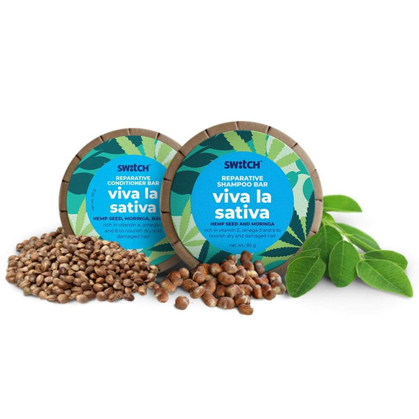 Buy Viva La Sativa Haircare Combo | Shop Verified Sustainable Hair Shampoo Bar on Brown Living™
