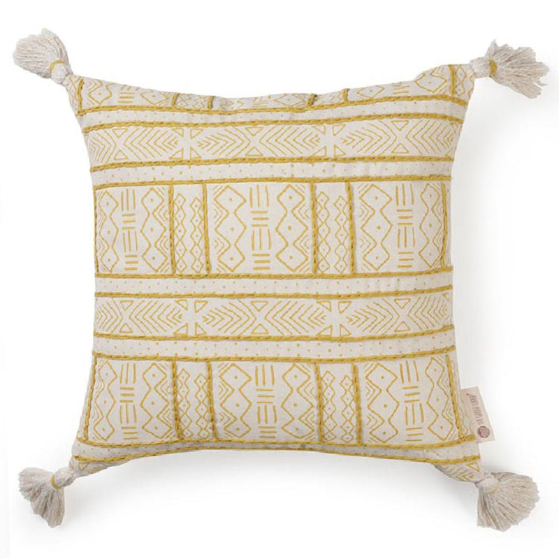 Buy Vivacious Lines Chain Stitch Cushion Cover | Shop Verified Sustainable Covers & Inserts on Brown Living™