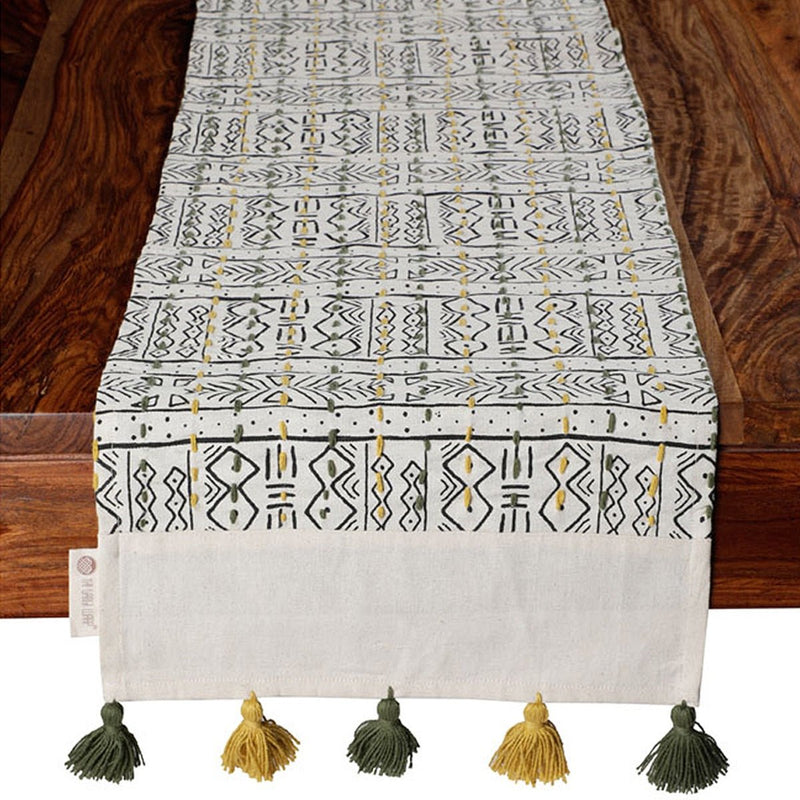 Buy Vivacious Lines Cotton Runner | Shop Verified Sustainable Products on Brown Living