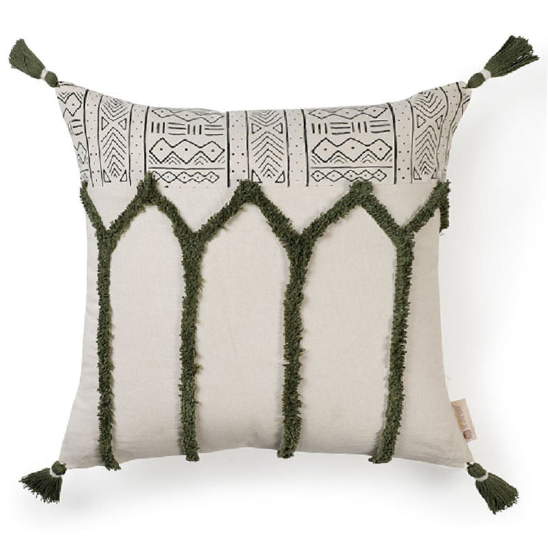 Buy Vivacious Lines Tufted Plus Print Cushion Cover | Shop Verified Sustainable Products on Brown Living