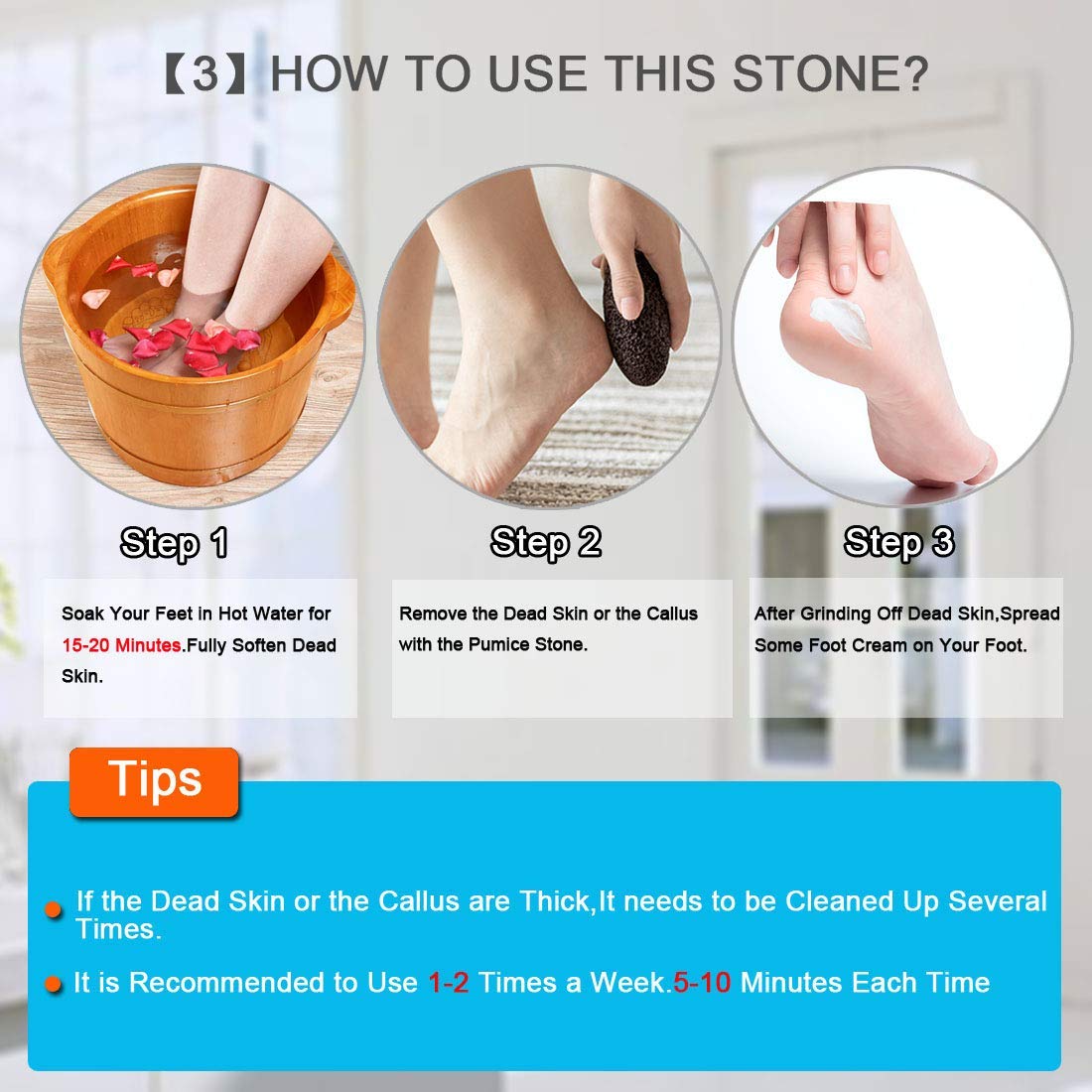 Volcanic Lava Pumice Stone Foot and Hand Skin Pedicure Callus Dead Skin Remover | Pedicure Tool Exfoliation to Remove Dead Skin | Verified Sustainable by Brown Living™