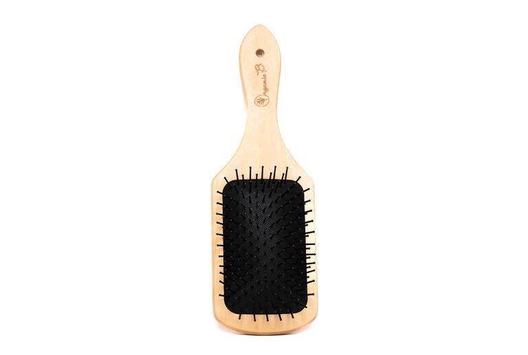 Volumonising & Anti-frizz Eco-strong Teak Paddle hairbrush | Square, Medium | Verified Sustainable Personal care on Brown Living™