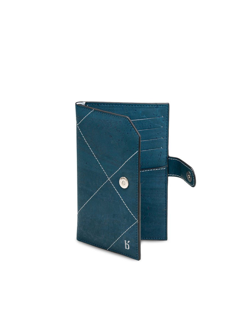 Buy Voyager Cork Travels Wallet - Teal | Shop Verified Sustainable Travel Accessories on Brown Living™