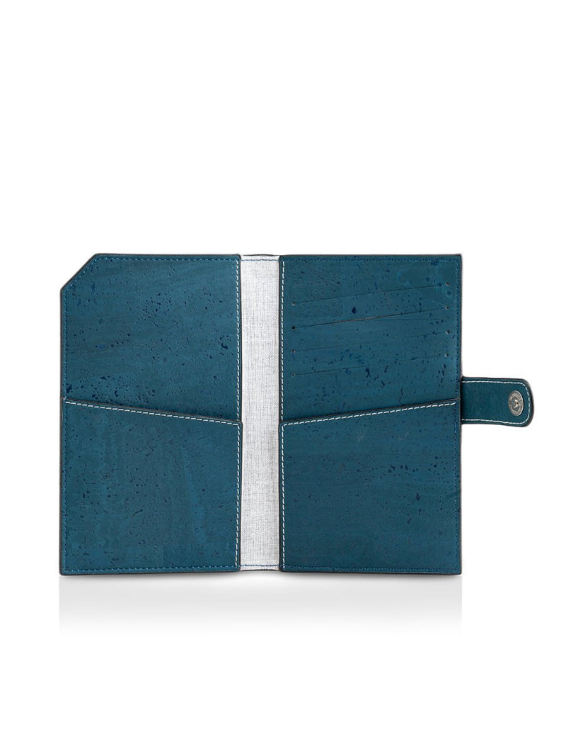 Buy Voyager Cork Travels Wallet - Teal | Shop Verified Sustainable Products on Brown Living