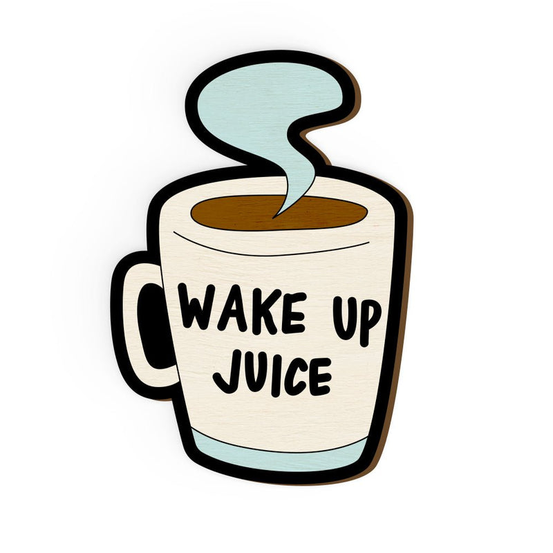 Buy Wake Up Juice Hand Painted Wooden Pin | Shop Verified Sustainable Travel Accessories on Brown Living™