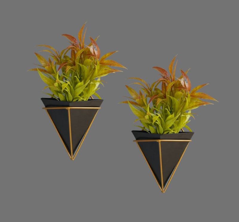 Buy Wall Hanging Pots for Plants(Black Pyramid - Pack 2) | Shop Verified Sustainable Products on Brown Living