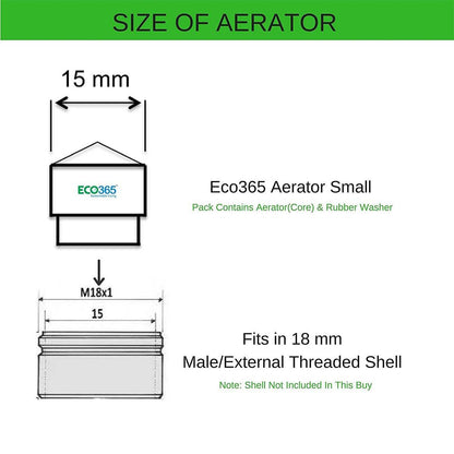 Water Saving Aerator - Save Upto 50% Water - 4Lpm | Pack Of 2 Foam Flow Tap Filter - Small | Verified Sustainable by Brown Living™
