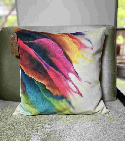 Watercolour Cushion Cover | Upcycled Linen | Verified Sustainable by Brown Living™