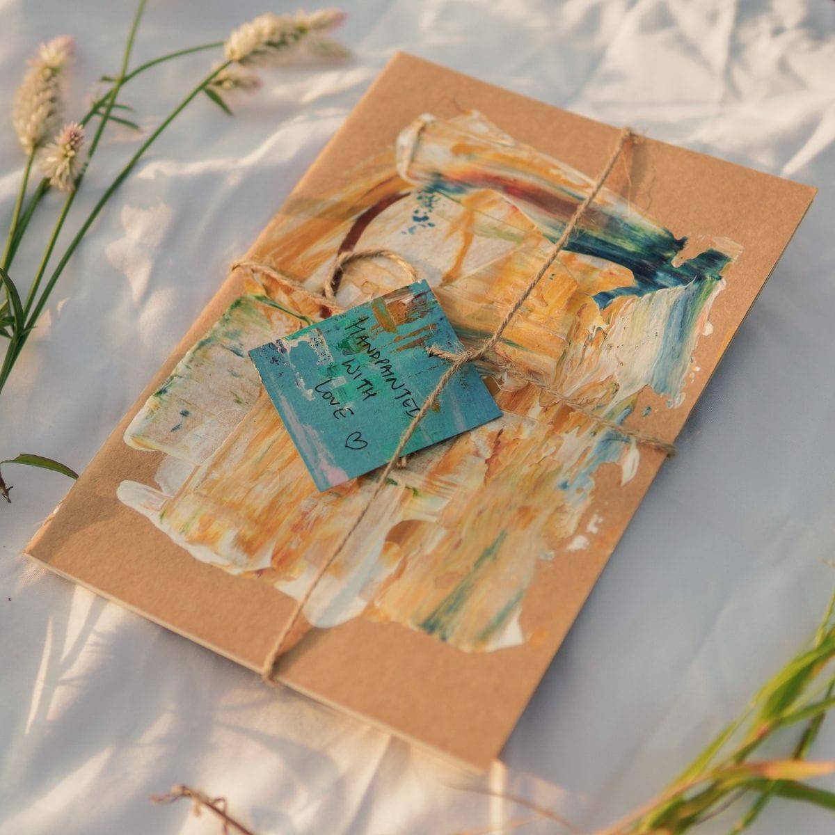 Wave Handpainted Notebook | Verified Sustainable by Brown Living™