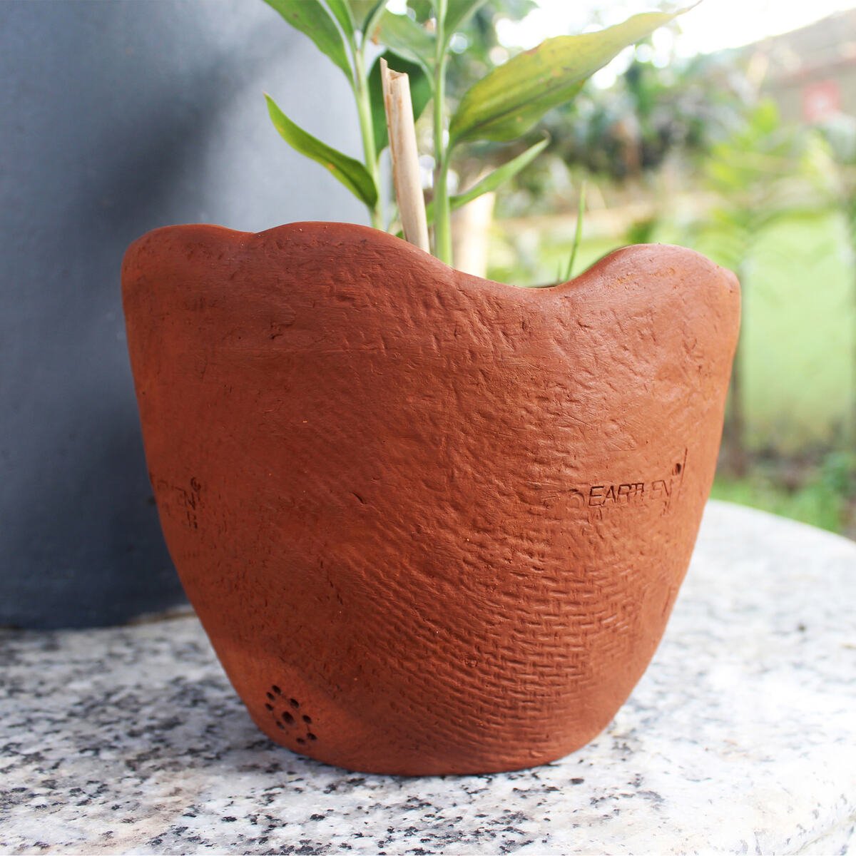 Wavy - Jute Textured Terracotta Planter Set of 2 – Pots & Planters on Brown Living™. SKU: PLT - WAV/J2. Img 4.