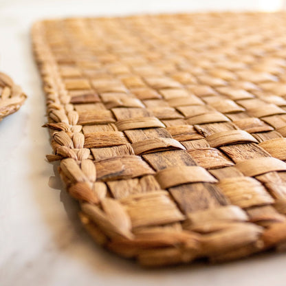 Weaver Water Hyacinth Mat ( Set Of 6) | Verified Sustainable by Brown Living™