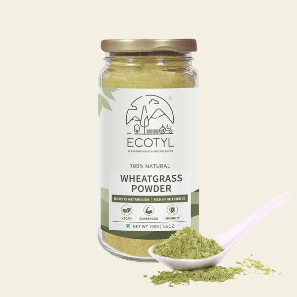 Buy Wheatgrass Powder | Superfood for Immunity & Detox- 100g | Shop Verified Sustainable Powder Drink Mixes on Brown Living™
