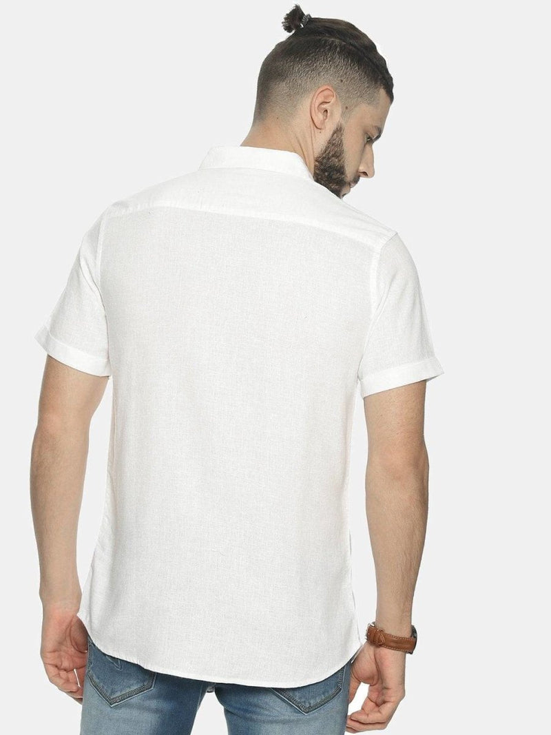 Buy White Colour Slim Fit Hemp Casual Shirt | Shop Verified Sustainable Products on Brown Living