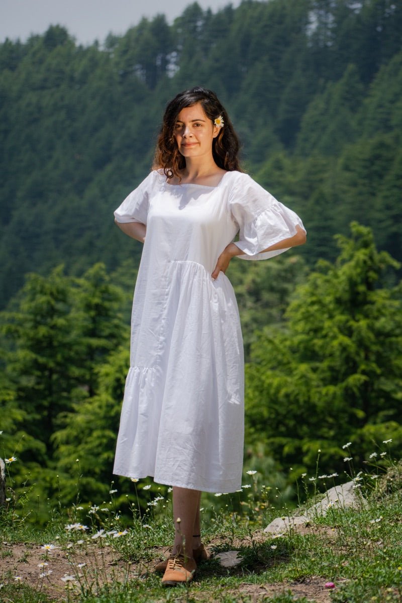 Buy White comfy dress | Shop Verified Sustainable Womens Dress on Brown Living™