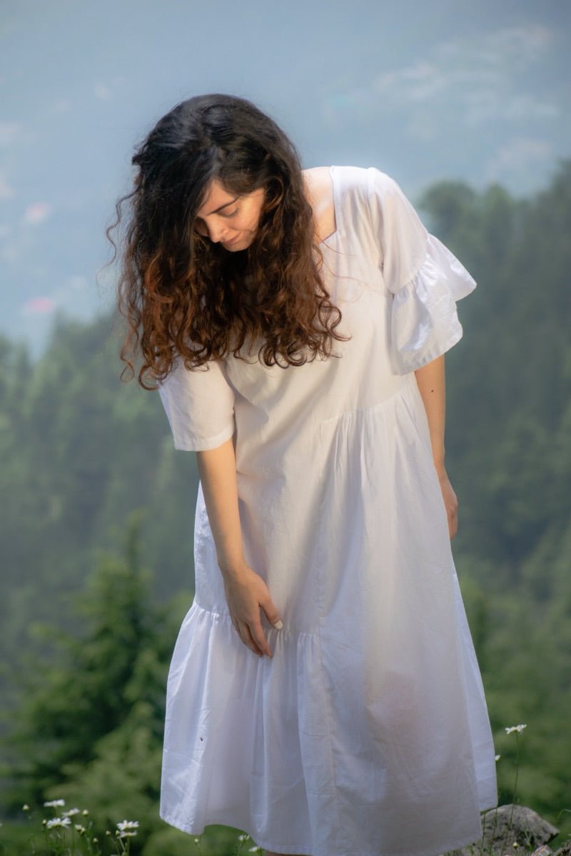 Buy White comfy dress | Shop Verified Sustainable Womens Dress on Brown Living™