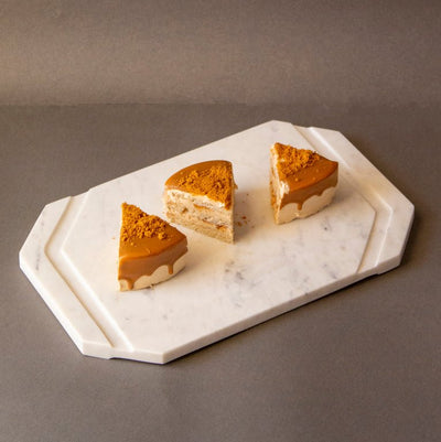 White Furrow Marble Cheese Platter – Trays & Platters on Brown Living™. SKU: CP0101. Img 1.