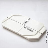 White Furrow Marble Cheese Platter | Verified Sustainable Trays & Platters on Brown Living™