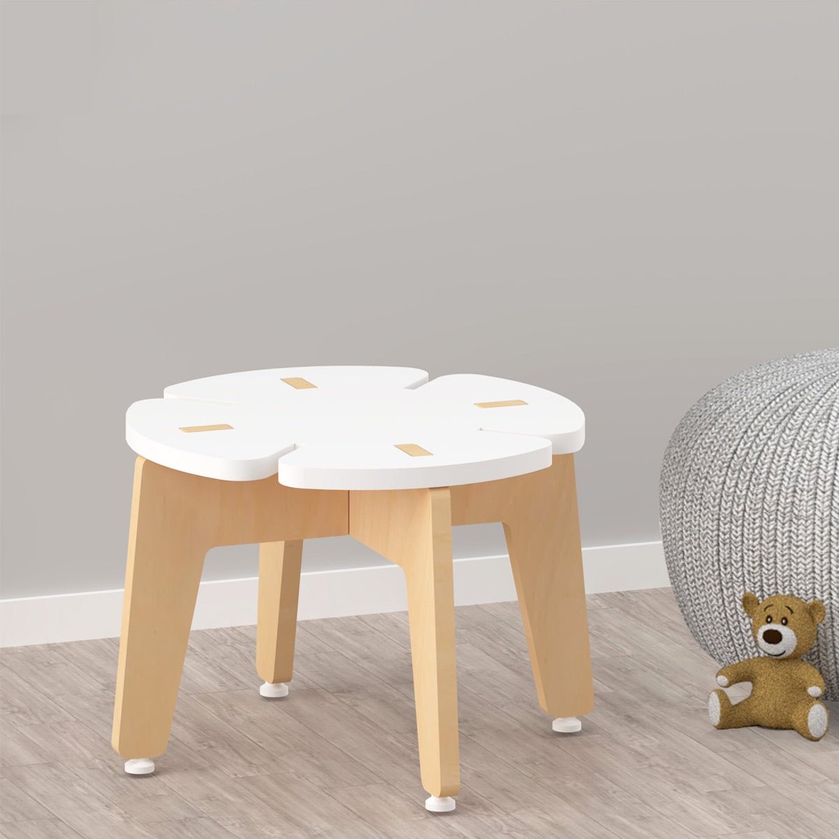 White Grape | Wooden Stool | Verified Sustainable by Brown Living™