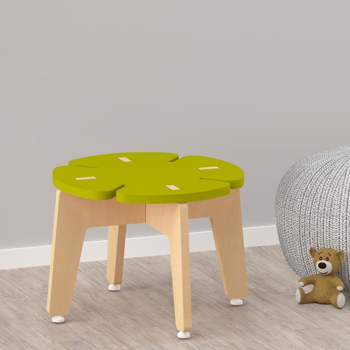 White Grape | Wooden Stool | Verified Sustainable by Brown Living™