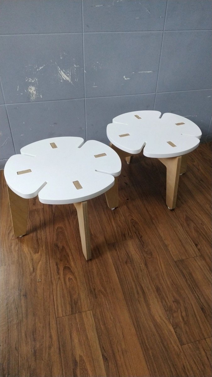 White Grape | Wooden Stool | Verified Sustainable by Brown Living™