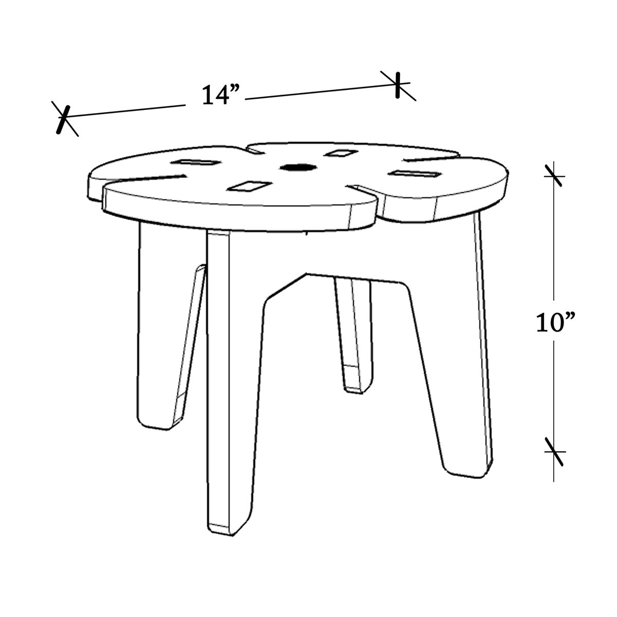 White Grape | Wooden Stool | Verified Sustainable by Brown Living™