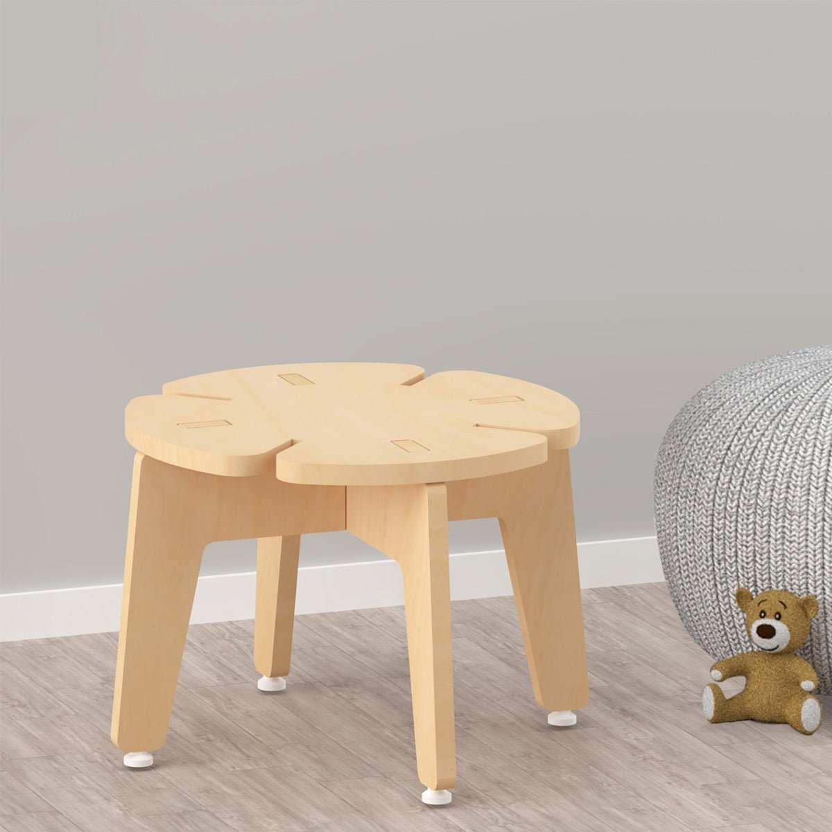 White Grape | Wooden Stool | Verified Sustainable by Brown Living™