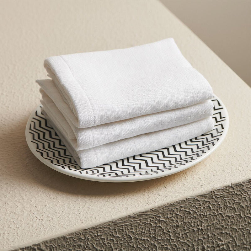 White Hammam Terry Face Towel | Verified Sustainable Bath Linens on Brown Living™