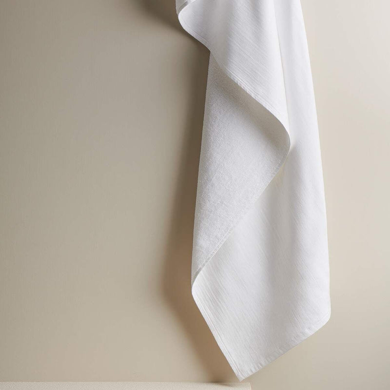 White Hammam Terry Large XL Bath Towel | Verified Sustainable Bath Linens on Brown Living™